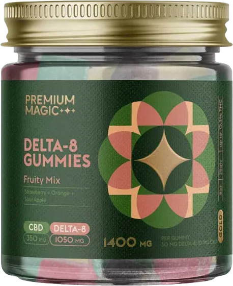 Delta-8 Gummies – Gold Fruity Mix – 1400mg