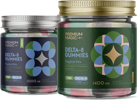 Delta-8 Gummies Gold + Silver Combo Tropical Mix – 2400mg