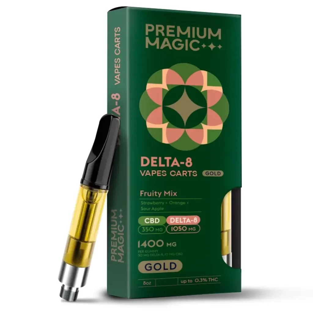 Delta-8 Disposable Vape – Gold Fruity Mix – 1400mg