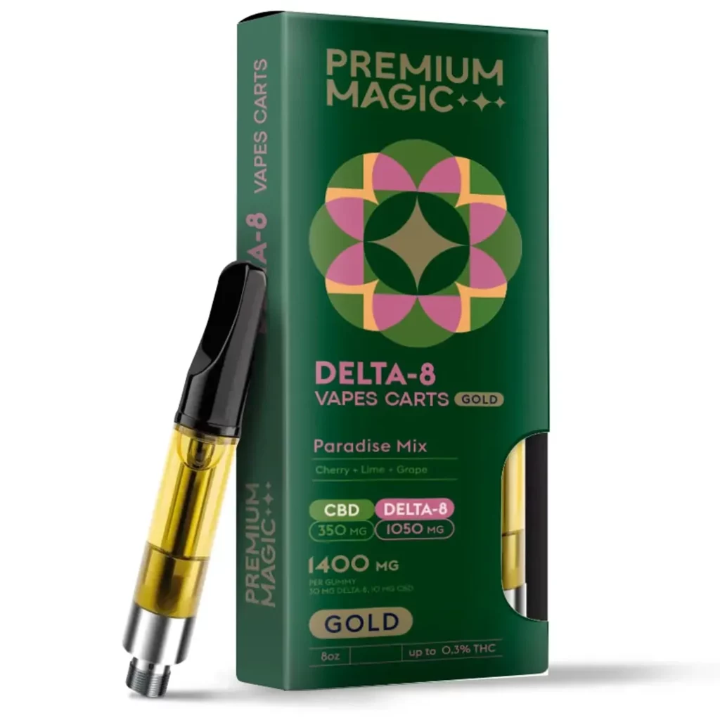 Delta-8 Disposable Vape – Gold Paradise Mix – 1400mg
