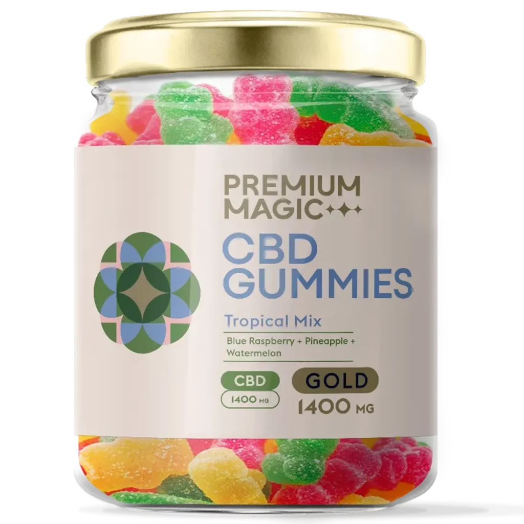 CBD Gummies – Gold Tropical Mix – 1400mg