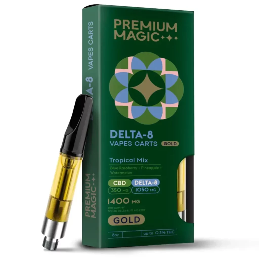 Delta-8 Disposable Vape – Gold Tropical Mix – 1400mg