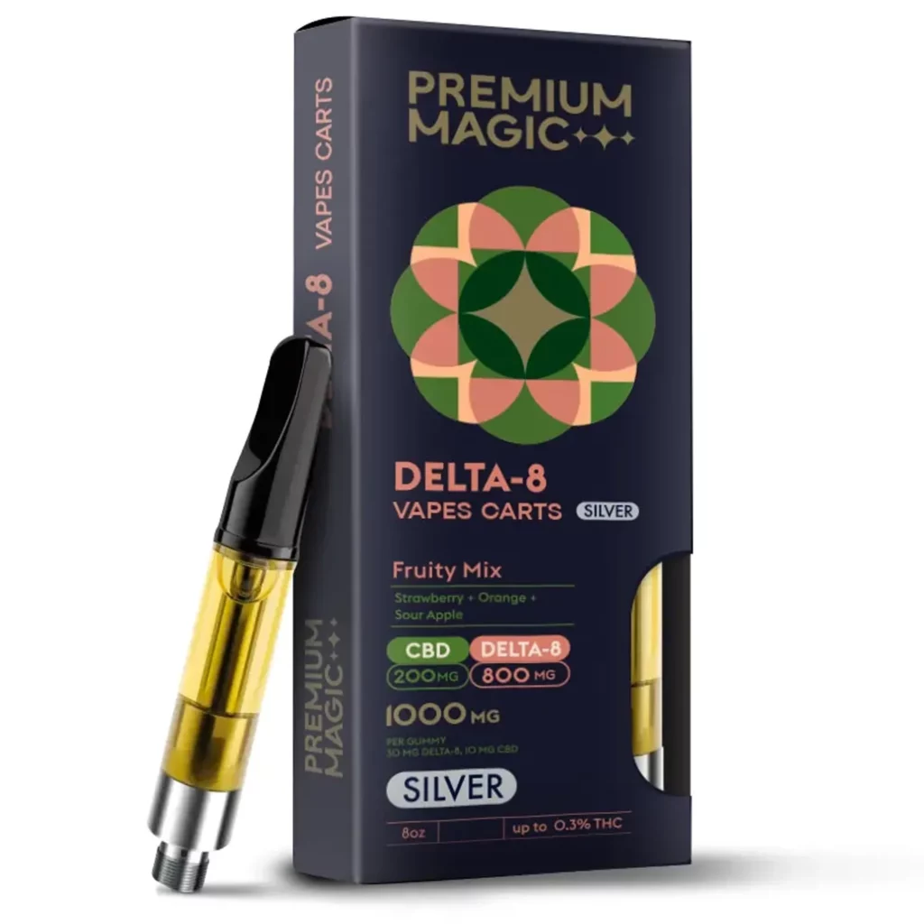 Delta-8 Disposable Vape – Silver Fruity Mix – 1000mg