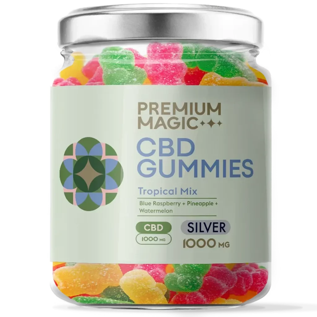 CBD Gummies – Silver Tropical Mix – 1000mg