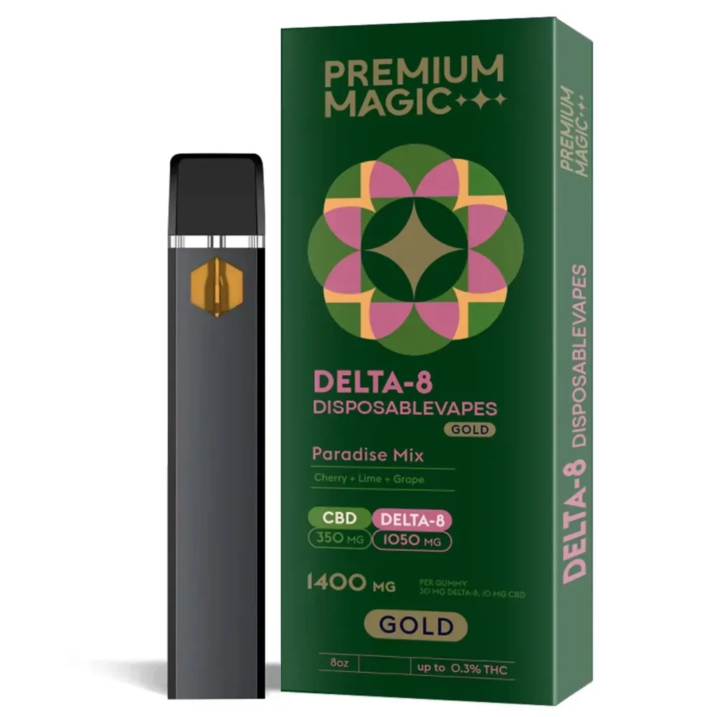 Delta-8 Vape Cartridge – Gold Paradise Mix – 1400mg