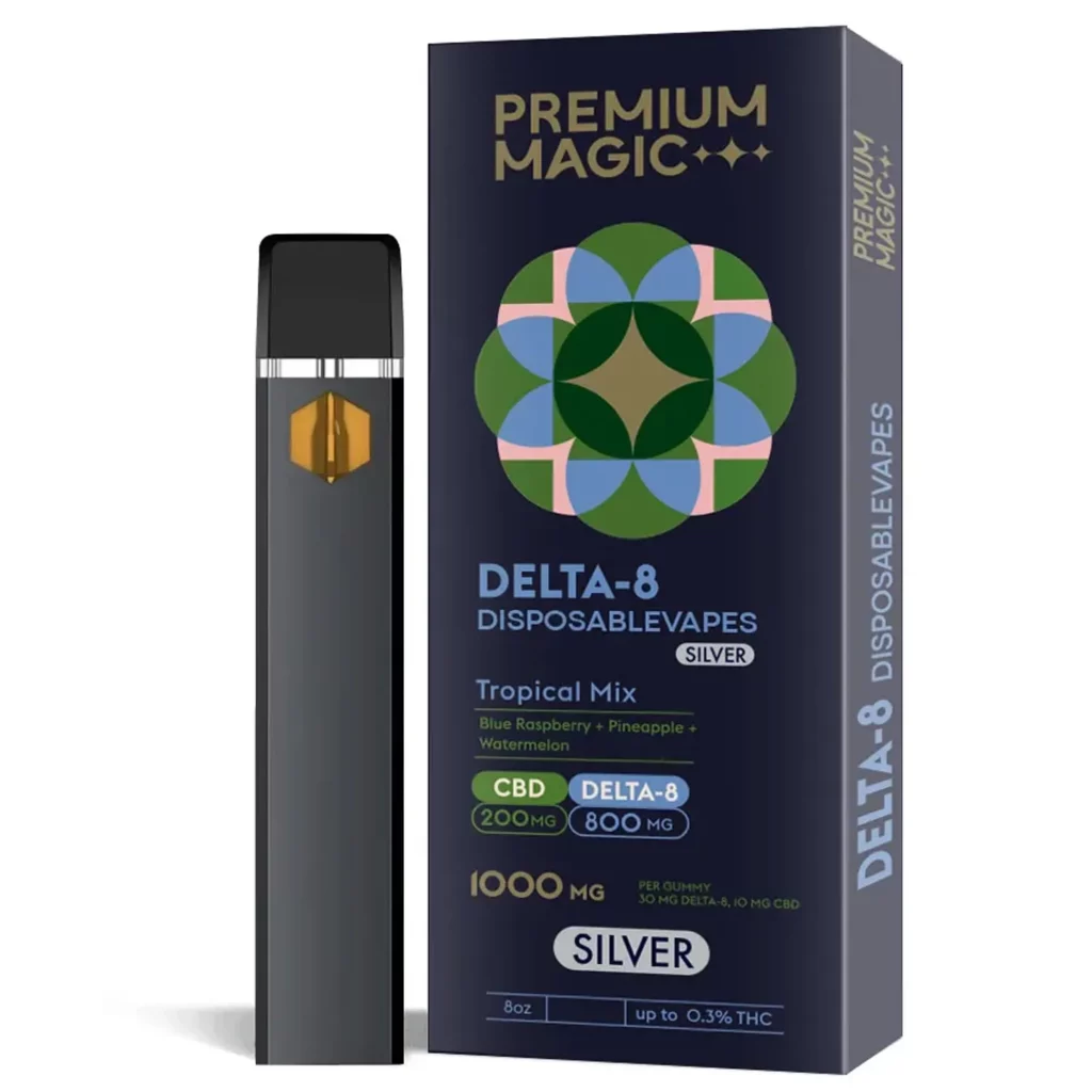 Delta-8 Vape Cartridge – Silver Tropical Mix – 1000mg