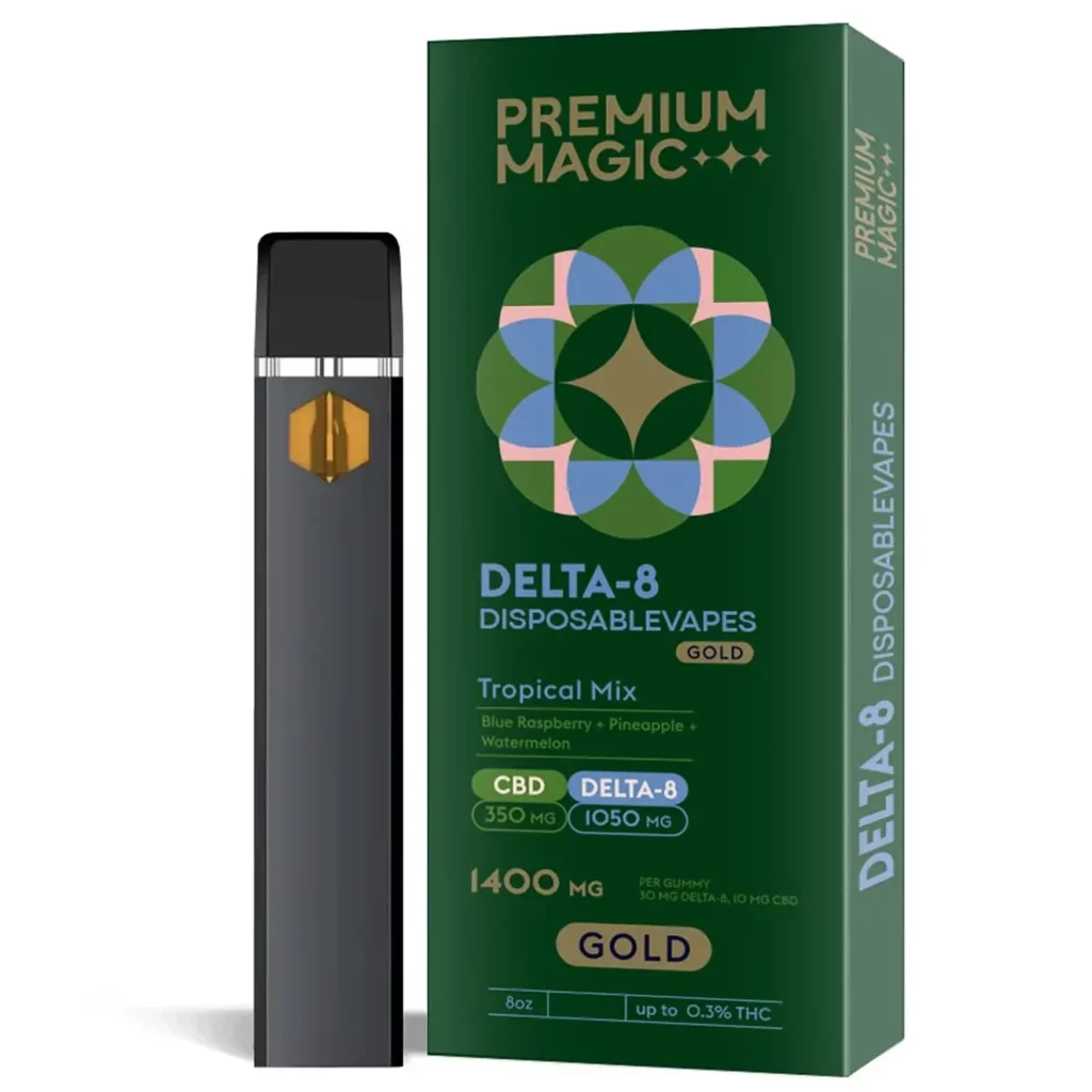 Delta-8 Vape Cartridge – Gold Tropical Mix – 1400mg